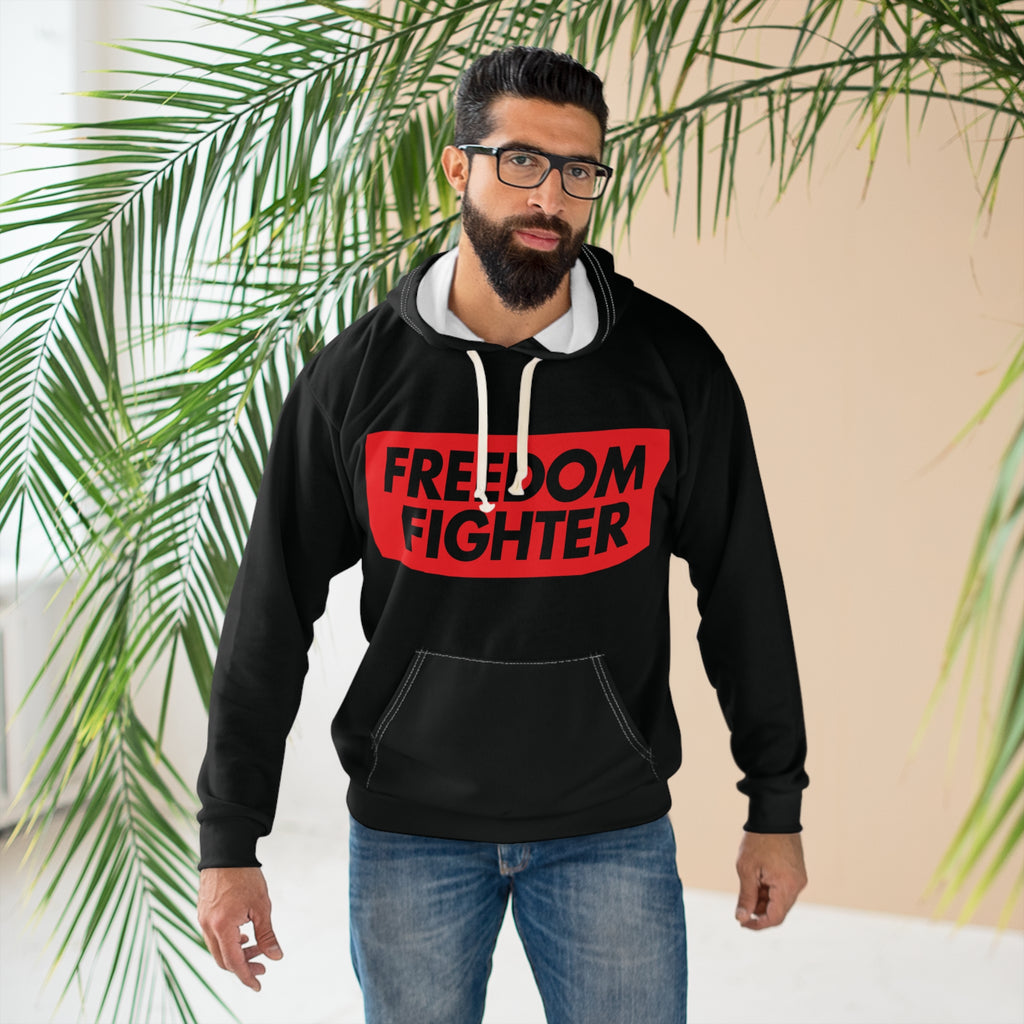 Freedom FIghter — Bold Red Box Streetwear Pullover