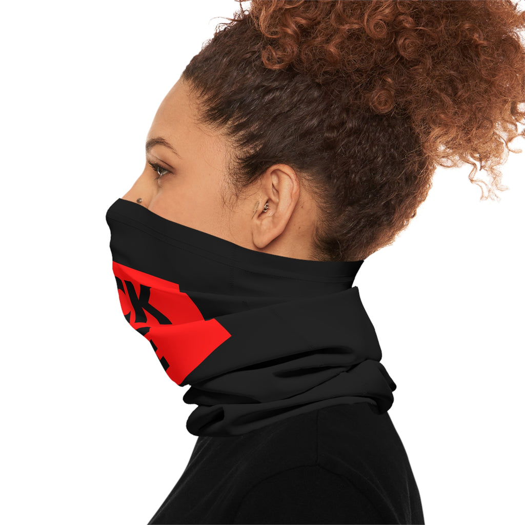 Neck Gaiter - 'F*CK ICE' Red Block Protest Face Cover