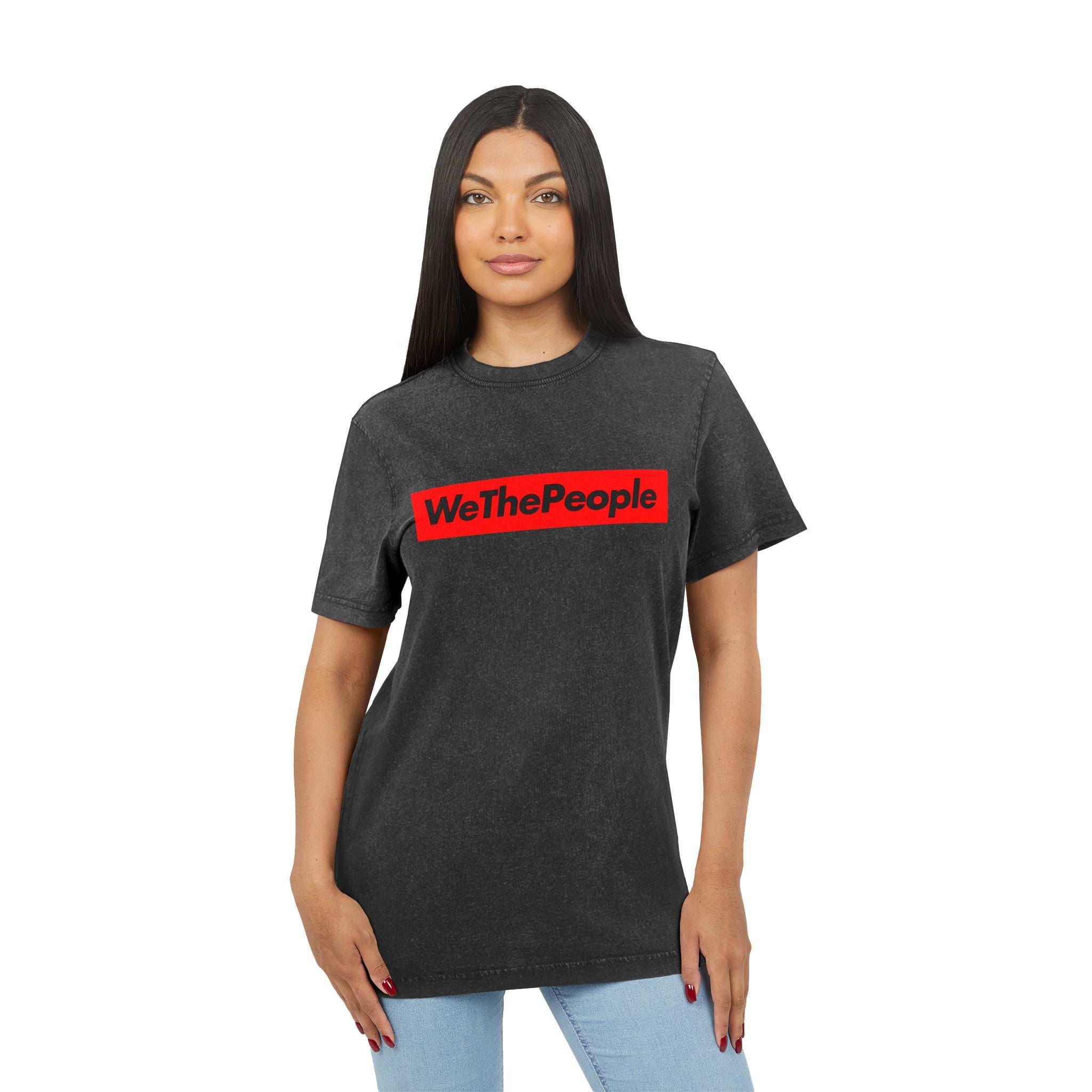 WeThePeople Acid Wash Tee — Graphic Political Statement Shirt