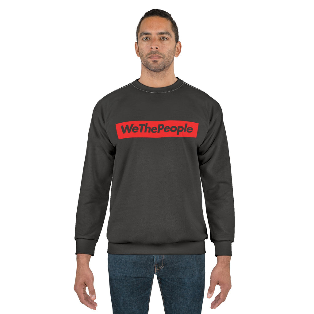 WeThePeople Graphic Sweatshirt – Bold Red Box Logo Pullover