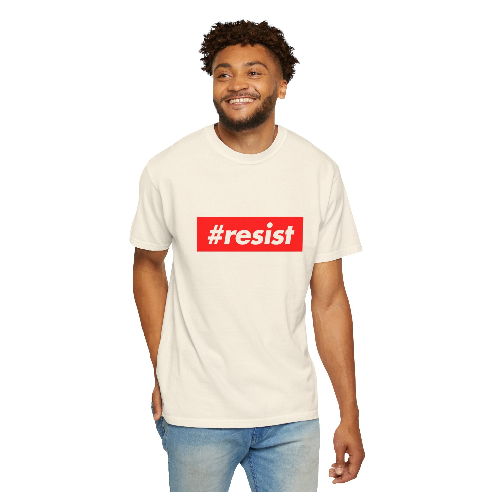 #resist Graphic T-Shirt — Bold Red Protest Tee