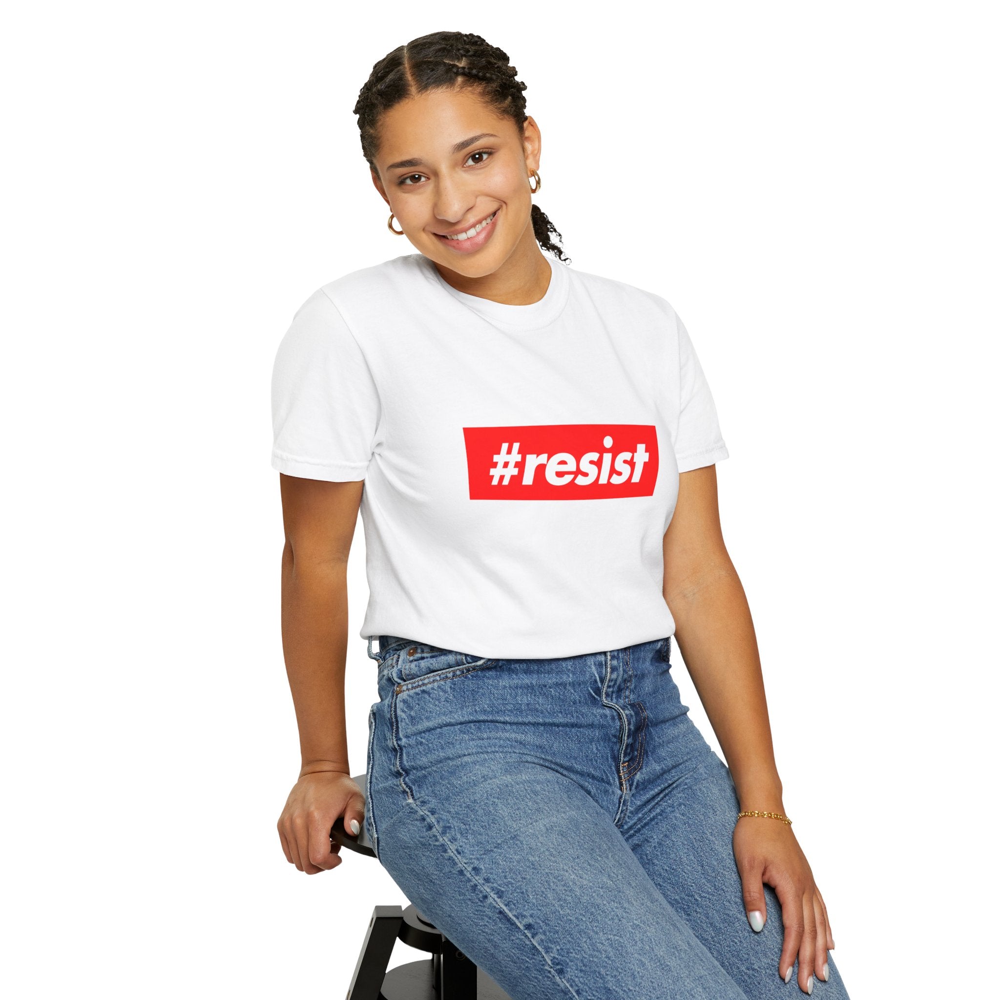 #resist Graphic T-Shirt — Bold Red Protest Tee