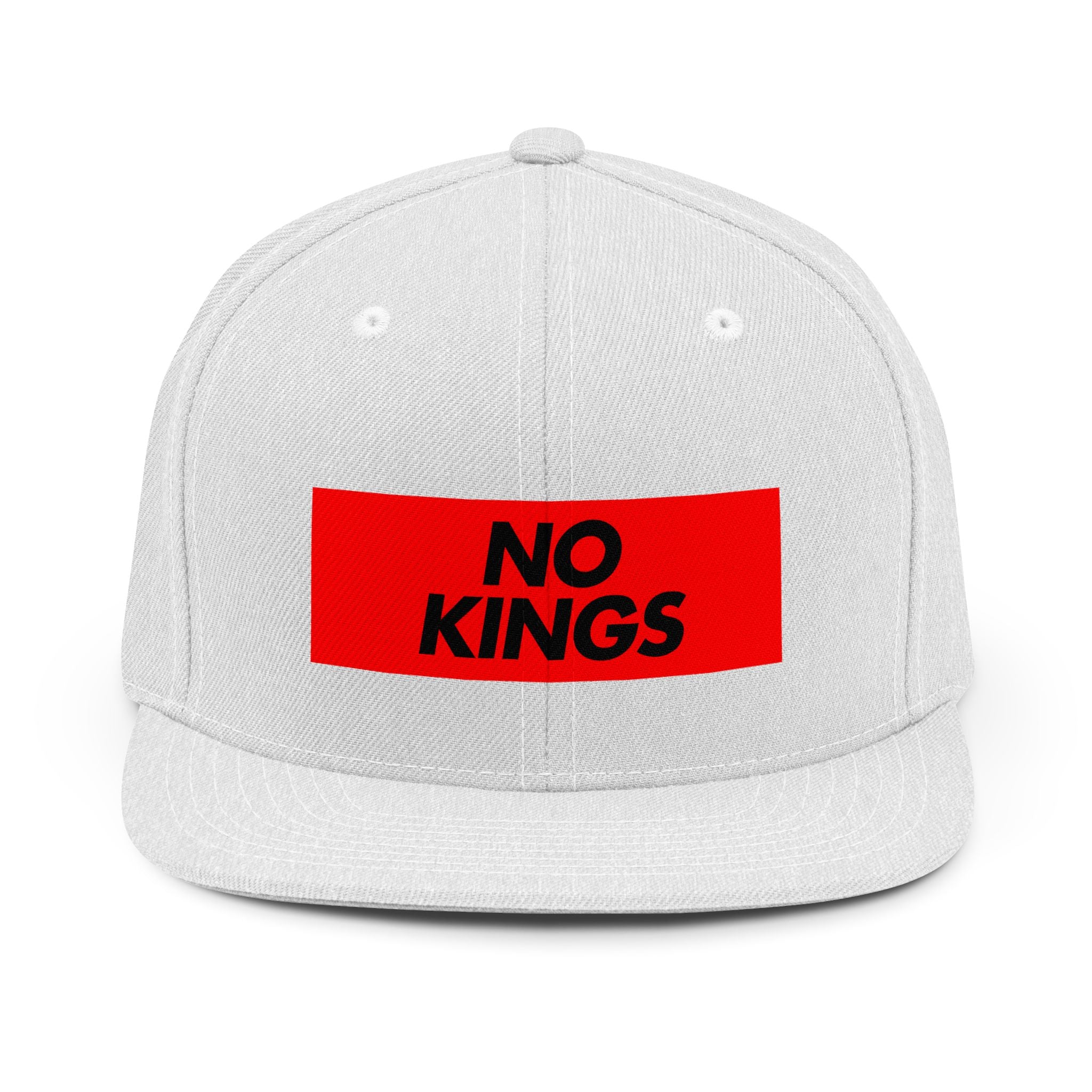 NO KINGS Snapback Hat — Political Statement Hat for Activists
