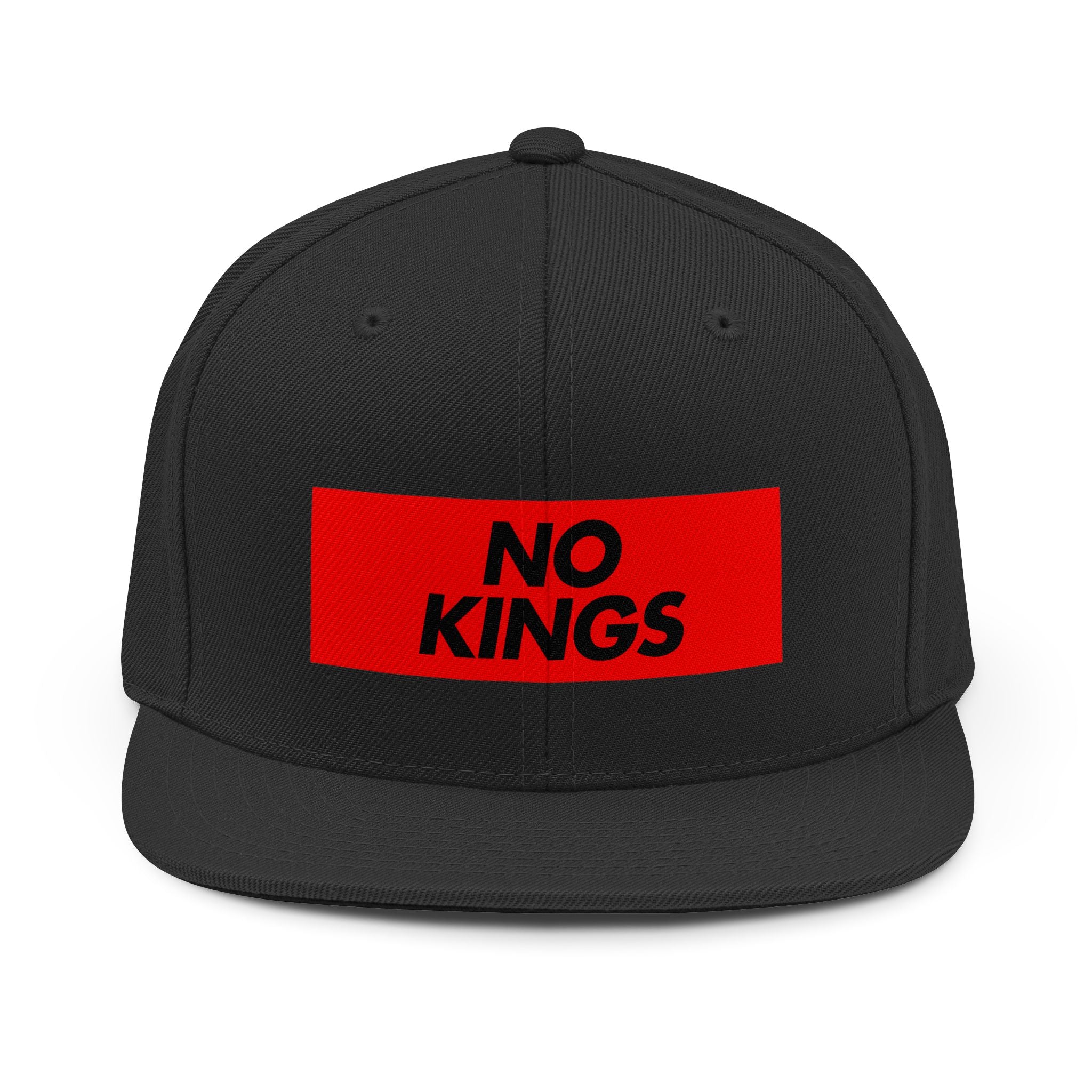 NO KINGS Snapback Hat — Political Statement Hat for Activists