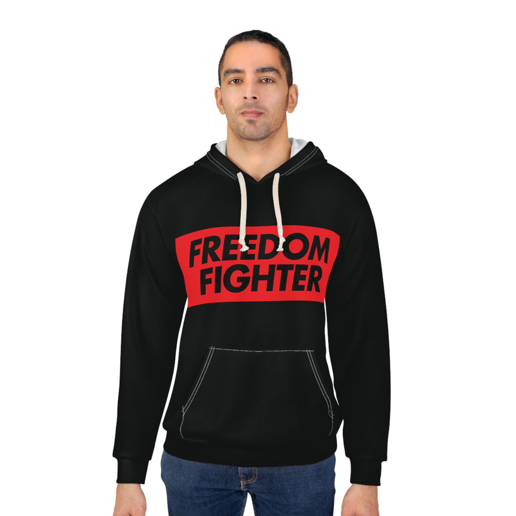 Freedom FIghter — Bold Red Box Streetwear Pullover