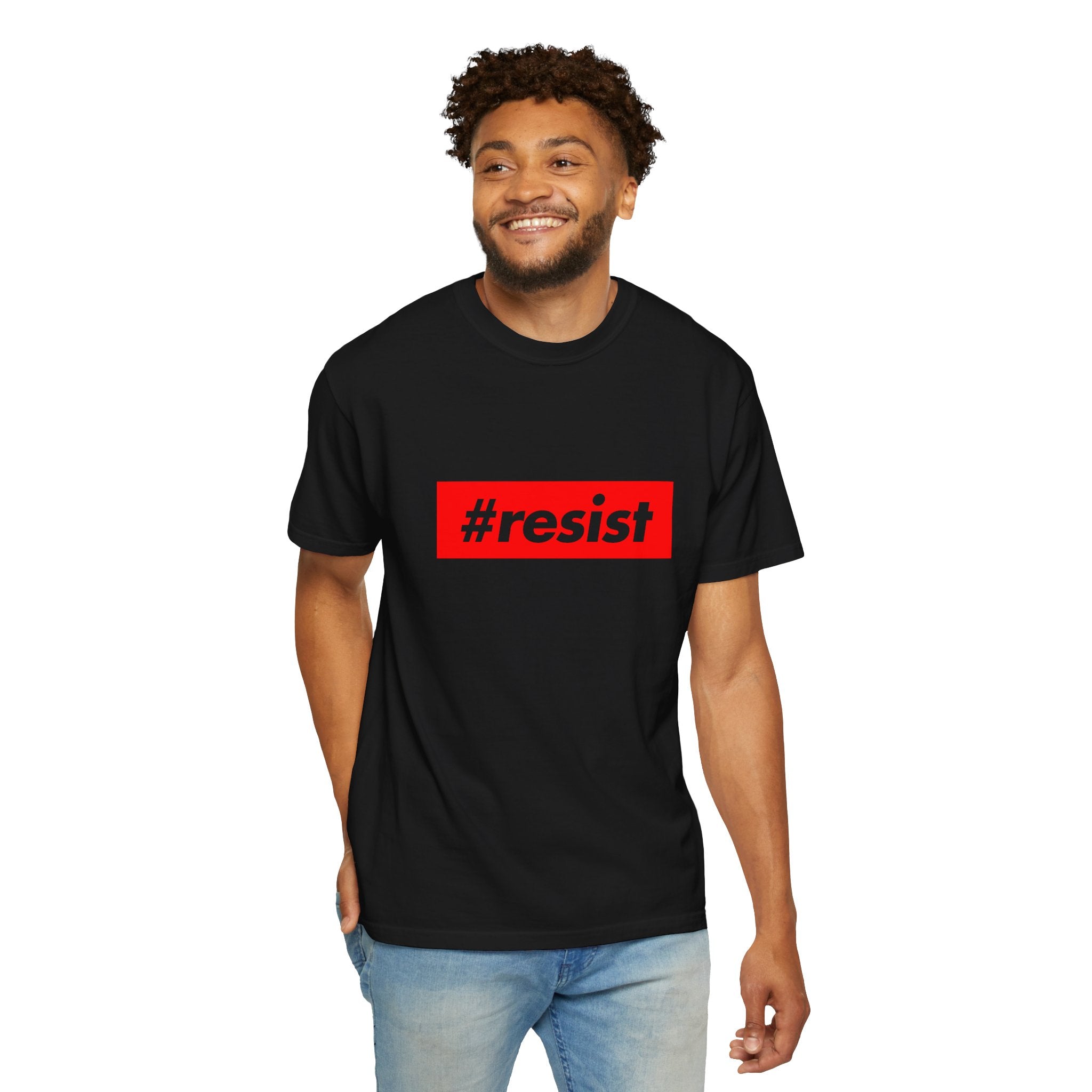 #resist Graphic T-Shirt — Bold Red Protest Tee