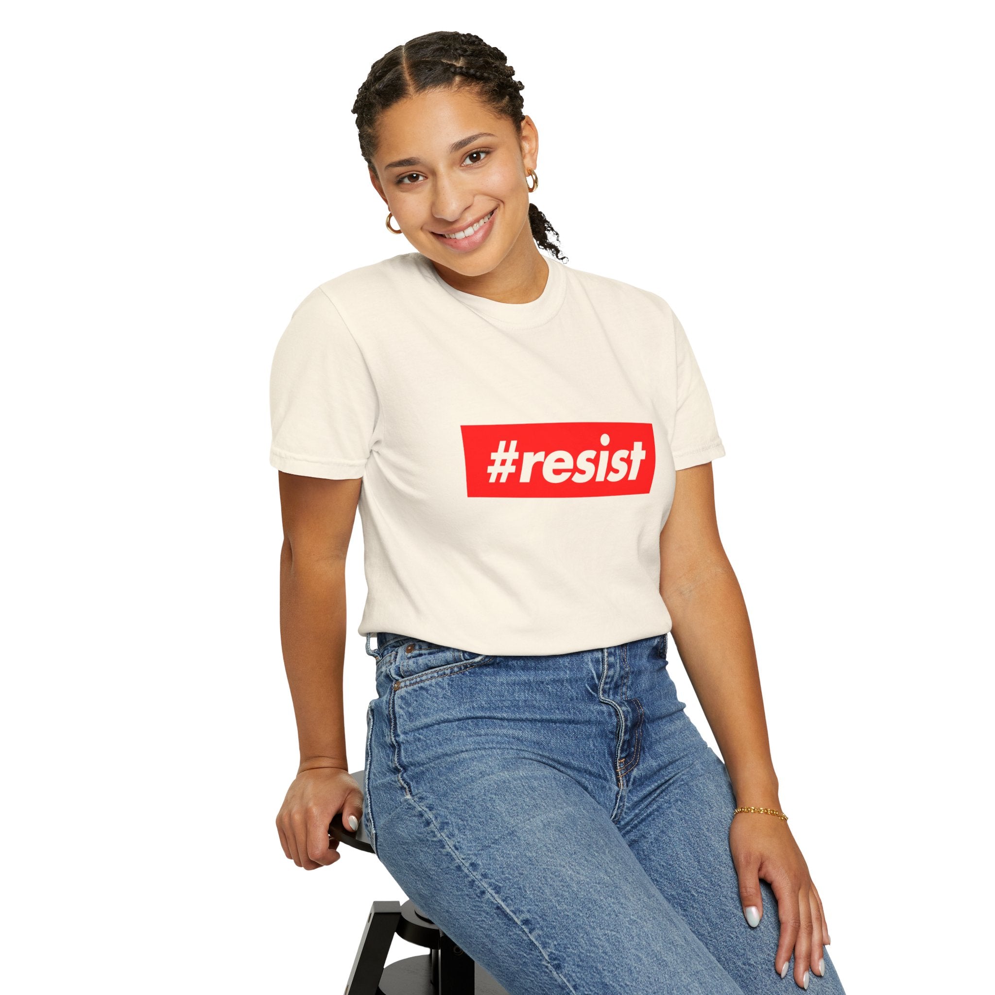 #resist Graphic T-Shirt — Bold Red Protest Tee