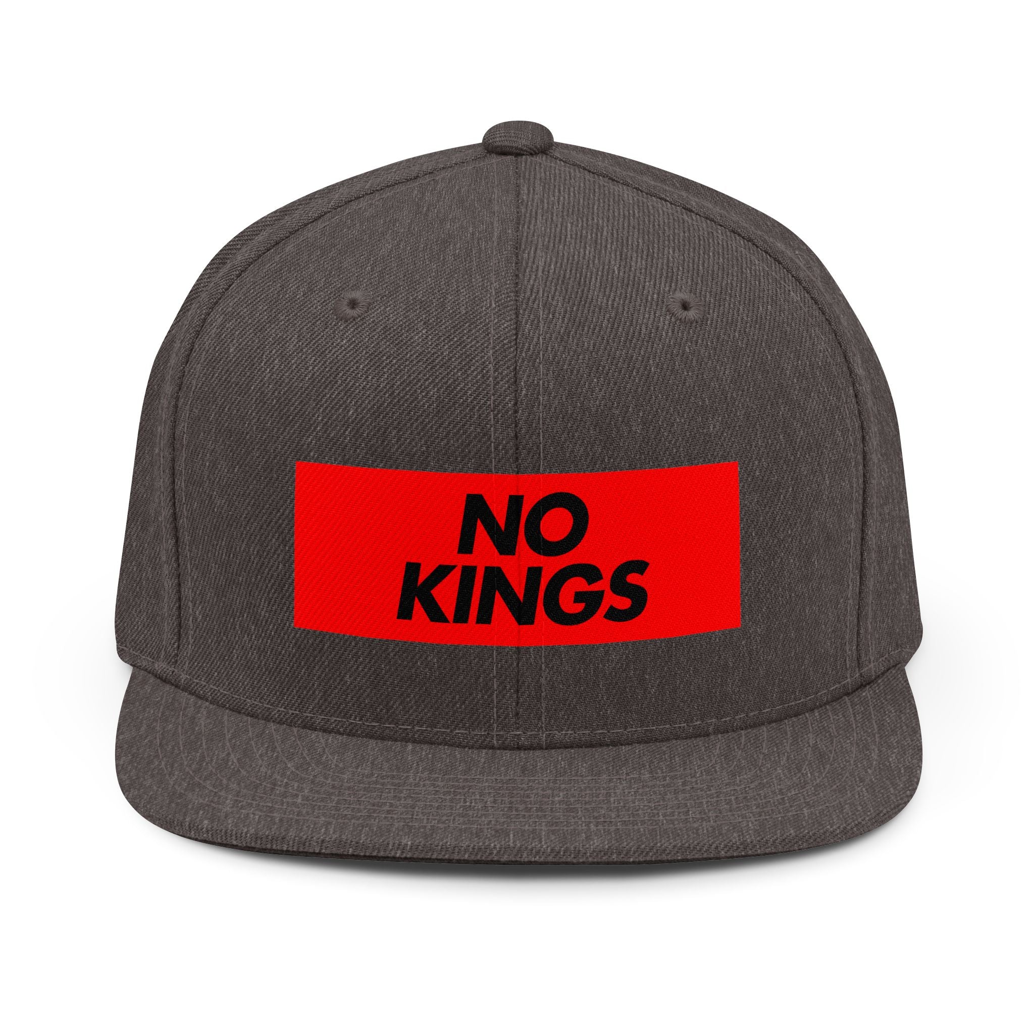 NO KINGS Snapback Hat — Political Statement Hat for Activists