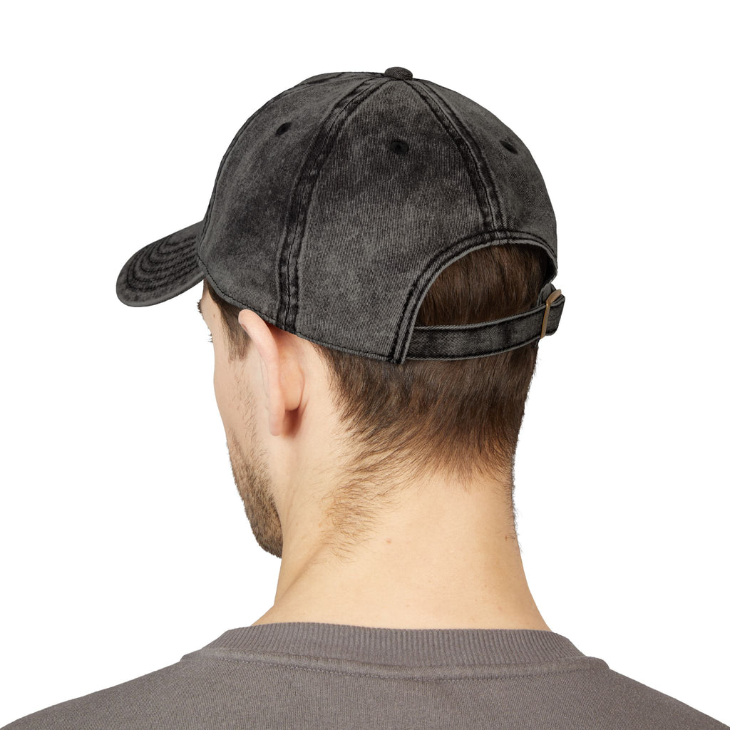 Love Wins Vintage Embroidered Cap - Washed Black Dad Hat